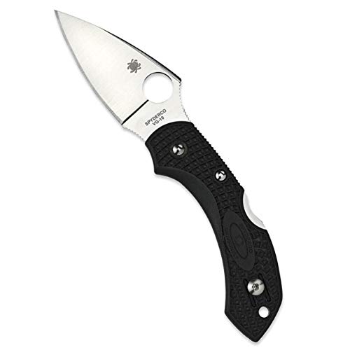 Spyderco Dragonfly 2 Lightweight Signature Folding Knife with 2.28" VG-10 Steel Blade and High-Strength Black FRN Handle - PlainEdge - C28PBK2