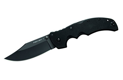 Cold Steel Recon 1 Tactical Knife with G-10 Handle Clip Point and Black Blade