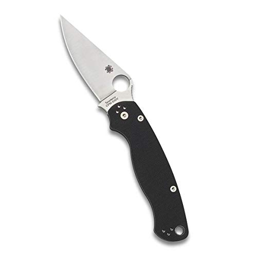 Spyderco Para Military 2 Signature Folding Knife with 3.42" CPM S30V Steel Blade and Durable G-10 Handle - PlainEdge - C81GP2