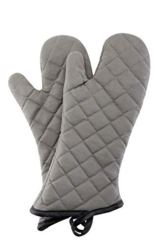 Oven Mitts 1 Pair of Quilted Cotton Lining - Heat Resistant Kitchen Gloves