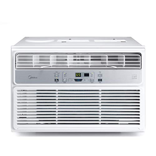 MIDEA EasyCool Window Air Conditioner - Cooling, Dehumidifier, Fan with remote control - 8,000 BTU, Rooms up to 350 Sq. Ft. (MAW08R1BWT Model)