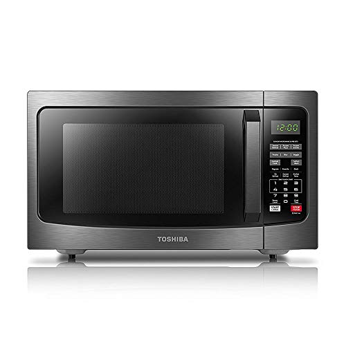 Toshiba EM131A5C-BS Microwave Oven with Smart Sensor Easy Clean Interior, ECO Mode and Sound On-Off, 1.2 Cu.ft, Black Stainless Steel, Cu. ft