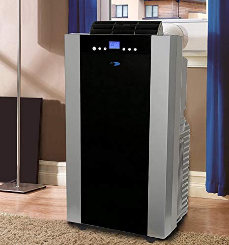 Whynter ARC-14S 14,000 BTU Dual Hose Portable Air Conditioner, Dehumidifier, Fan with Activated Carbon Filter Plus Storage Bag for Rooms up to 500 sq ft, Platinum and Black