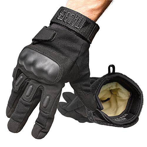 TAC9ER Kevlar Lined Tactical Gloves - Full Hand Protection, Cut and Temperature Resistant, Touch Screen Friendly Gloves for Airsoft, Military, Law Enforcement, and Heavy Duty Use