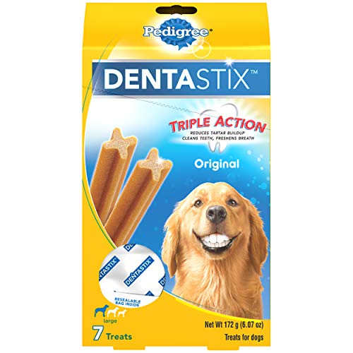 PEDIGREE DENTASTIX Large Dog Dental Treats Original Flavor Dental Bones, 6.07 oz. Pack (7 Treats)