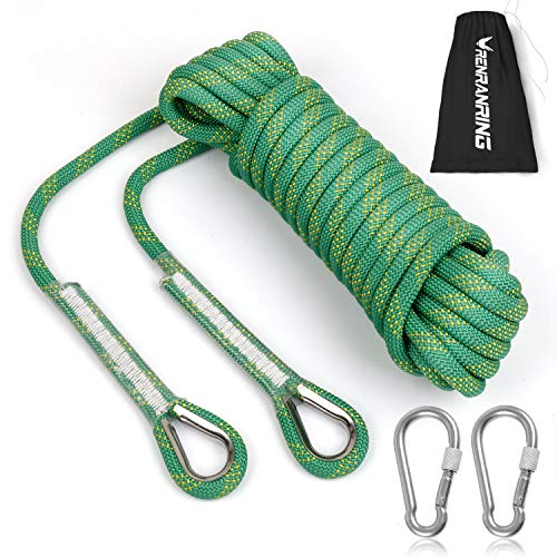 RENRANRING Outdoor Climbing Rope 10M(32ft) Static Rock Climbing Rope, Escape Rope Ice Climbing Equipment Fire Rescue Parachute Rope