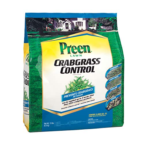 Preen 2464064 Lawn Crabgrass Control, 15 lb, Covers 5,000 sq. ft