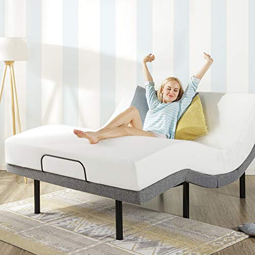 Mellow Genie 500 - Adjustable Bed Base, Unique Added Head Tilt, Wireless Remote Control, 5 Minute Tool-Free Assembly, Dual USB Charging Ports, Twin XL,